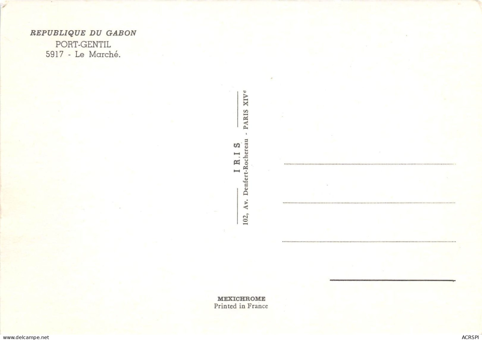 Gabon PORT-GENTIL Le Débarcadère Du Marché (pirogues) (scan Recto-verso) OO 0996 - Gabón