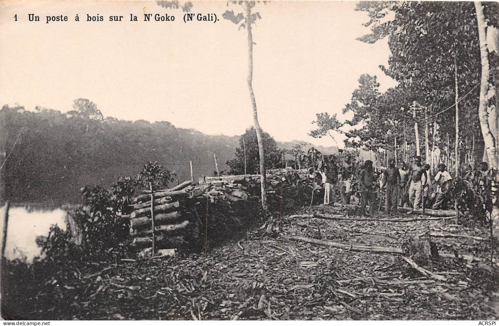 Cameroun  RWANDA-Un Poste à Bois Sur La N'Goko (N'Gali) Carte Vierge  (scan Recto-verso) OO 0994 - Cameroun