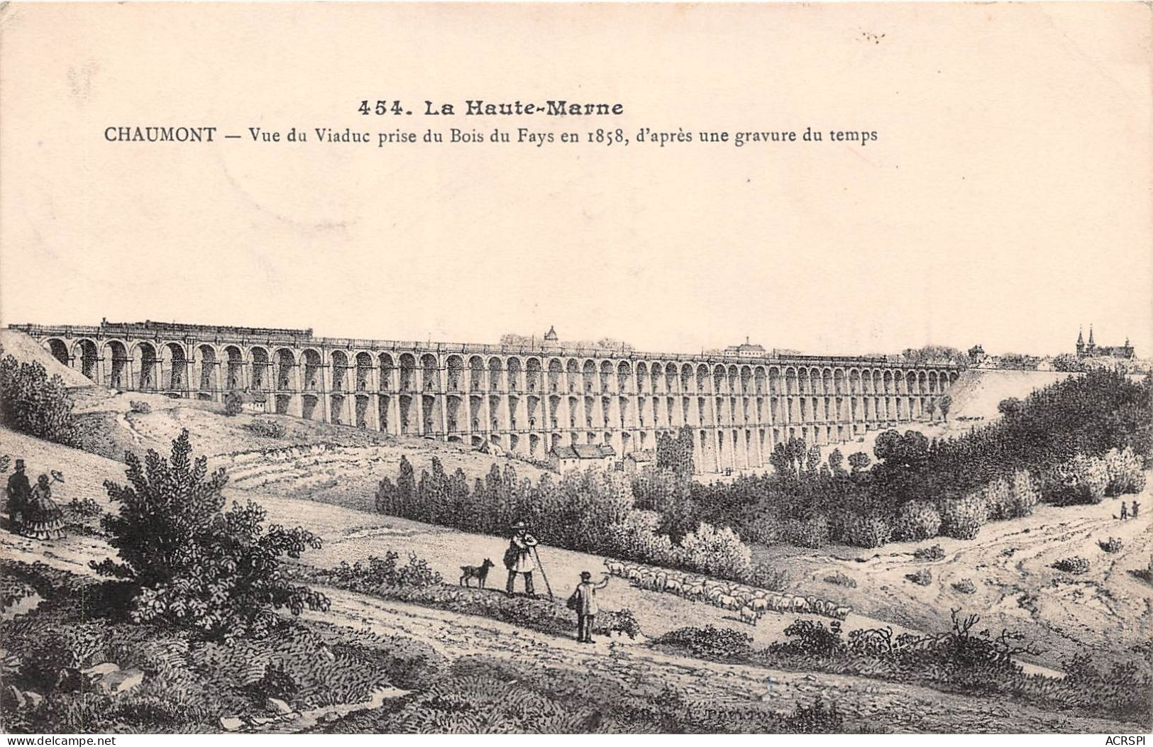 CHAUMONT  Gravure Du Viaduc En 1858   (scan Recto-verso) OO 0991 - Chaumont