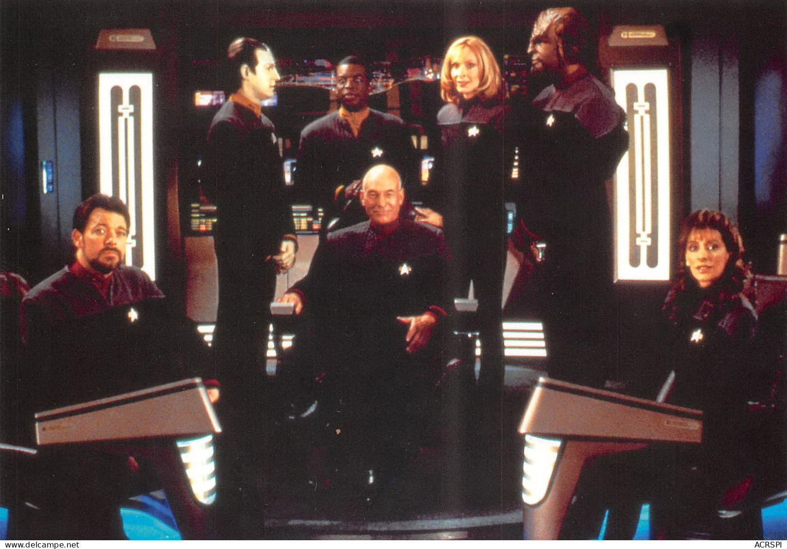 STAR TREK First Contact   Next Generation GROUP Uss Entreprise CREW (scan Recto-verso) OO 0986 - Séries TV