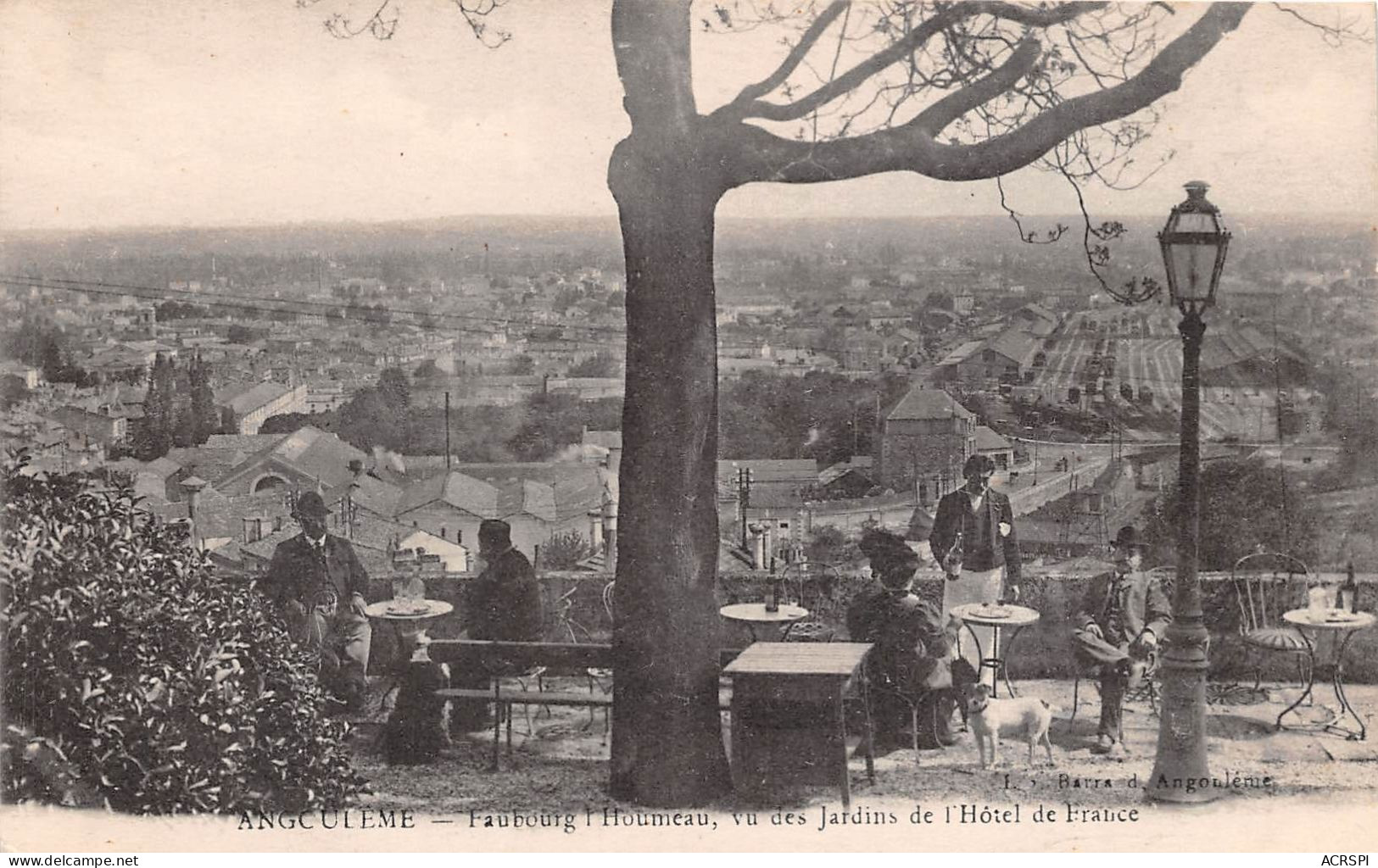 ANGOULEME - FAUBOURG L'HOUNIEAU VU DES JARDINS DE L' HÔTEL DE FRANCE   (scan Recto-verso) OO 0980 - Angouleme