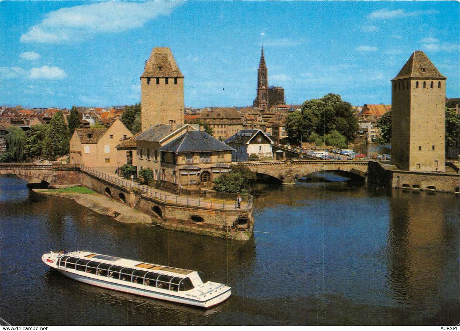STRASBOURG (67)  STRASSBURG  Bateau Mouche Les Ponts Couverts  (scan Recto-verso) OO 0976 - Strasbourg