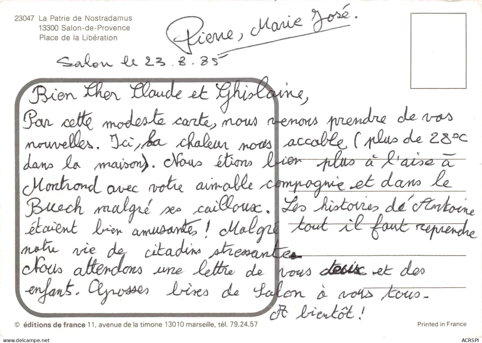 SALON De POVENCE (B-du-R) - Place De La Liberation  (scan Recto-verso) OO 0975 - Salon De Provence