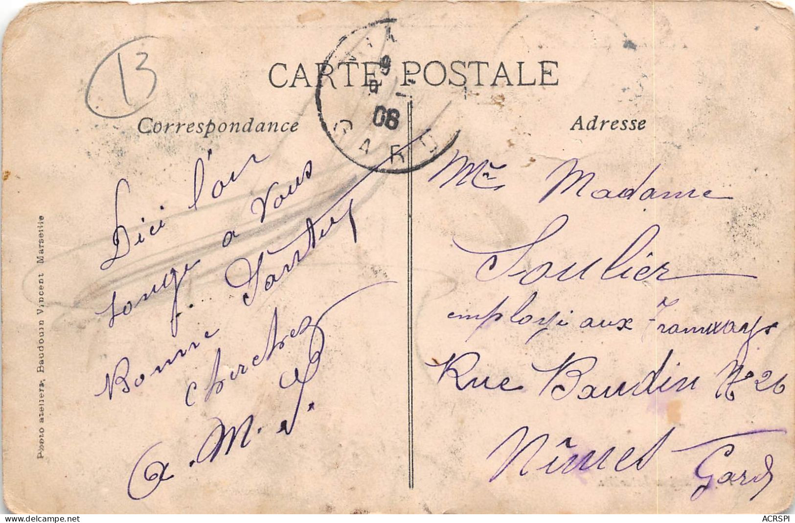 MARSEILLE Exposition Internationale D'Electricité- Fontaines Lumineuses 8 Juin 1908   (scan Recto-verso) OO 0975 - Puerto Viejo (Vieux-Port), Saint Victor, Le Panier