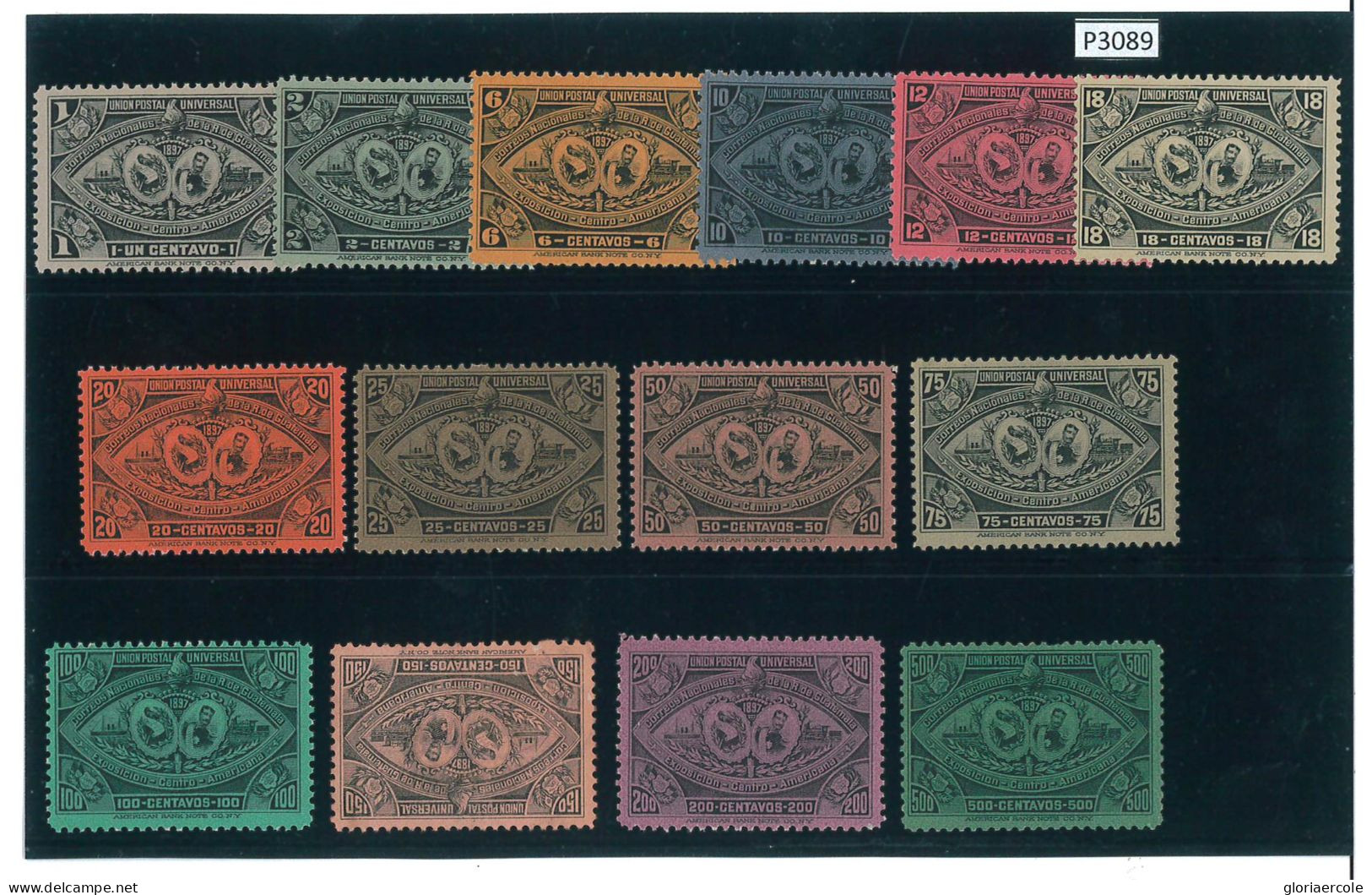 P3089 - GUATEMALA YVERT 62/75 COMPLETE SET. TRAINS TOPICAL. ALL VALUES MNH EXCEPT THE 200 C. (YVERT 74) - Guatemala