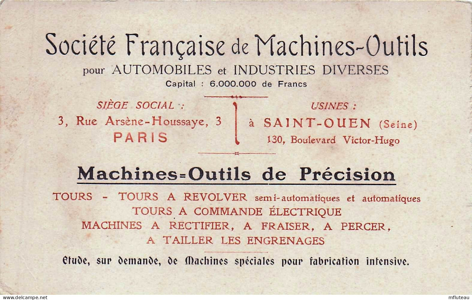 93* ST OUEN  Ste Machines Outil -        RL45,0005 - Saint Ouen