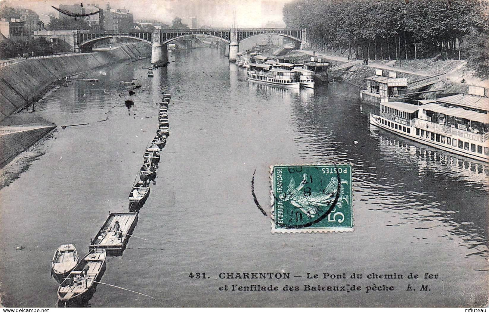 94* CHARENTON   Pont Du Chemin De Fer – Bateaux Des Peche     RL45,0726 - Charenton Le Pont