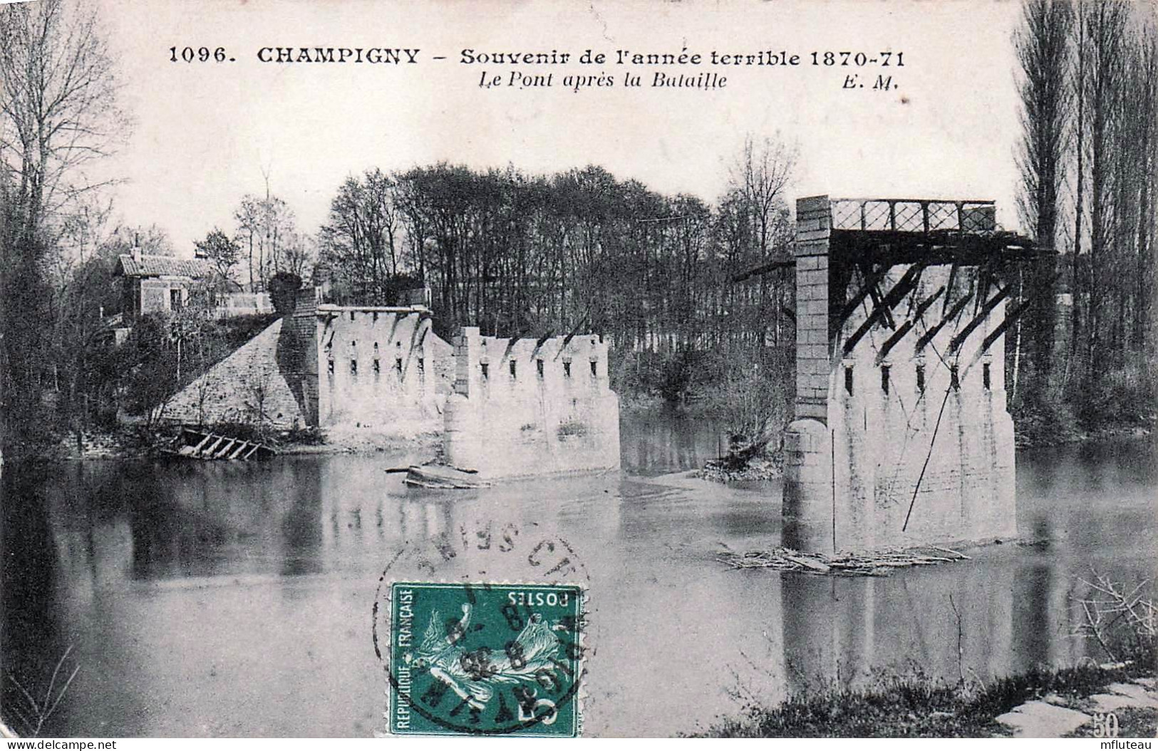94* CHAMPIGNY  Le Pont Apres La Bataille 1870-71     RL45,0583 - Champigny Sur Marne