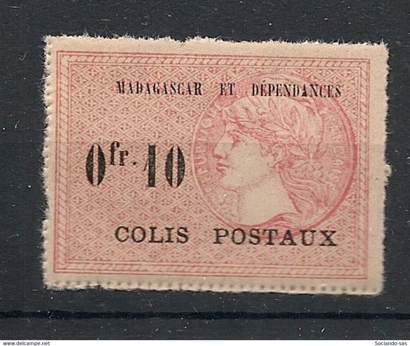 MADAGASCAR - 1919-22 - Colis Postaux N°Yv. 3 - 10c Rose Et Noir - Neuf Luxe ** / MNH / Postfrisch - Nuovi