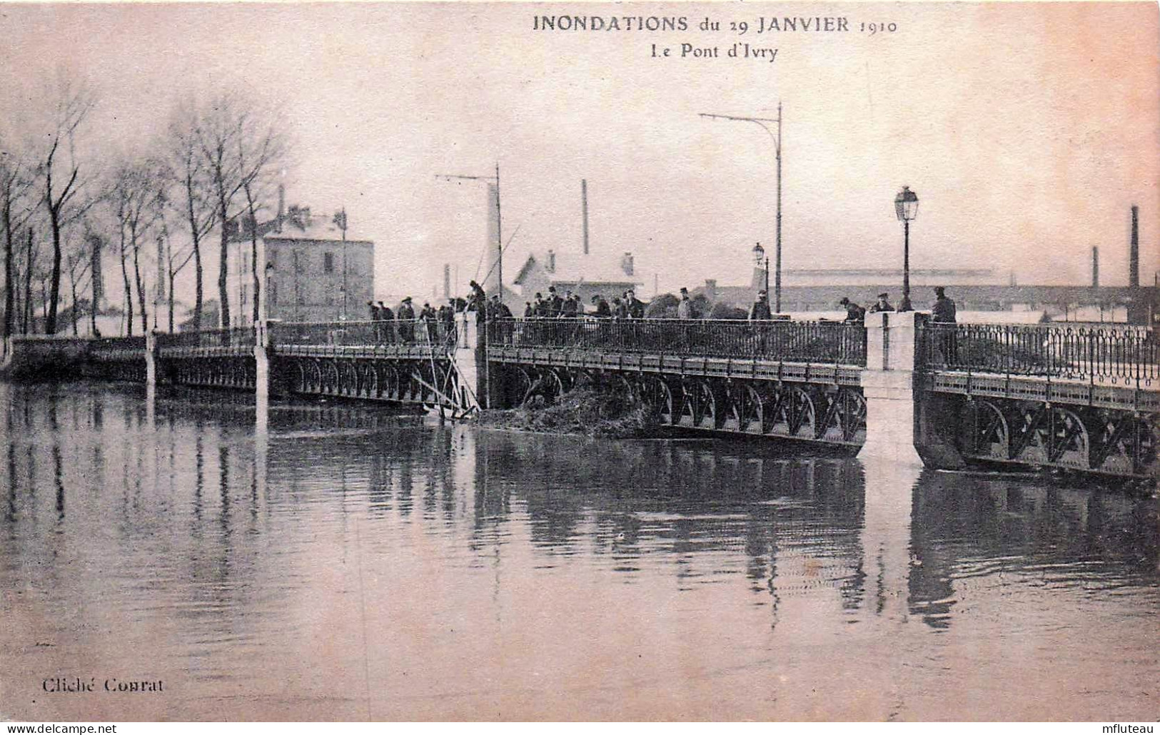 94* IVRY   Crue 1910 – Le Pont D Ivry  RL45,1191 - Ivry Sur Seine
