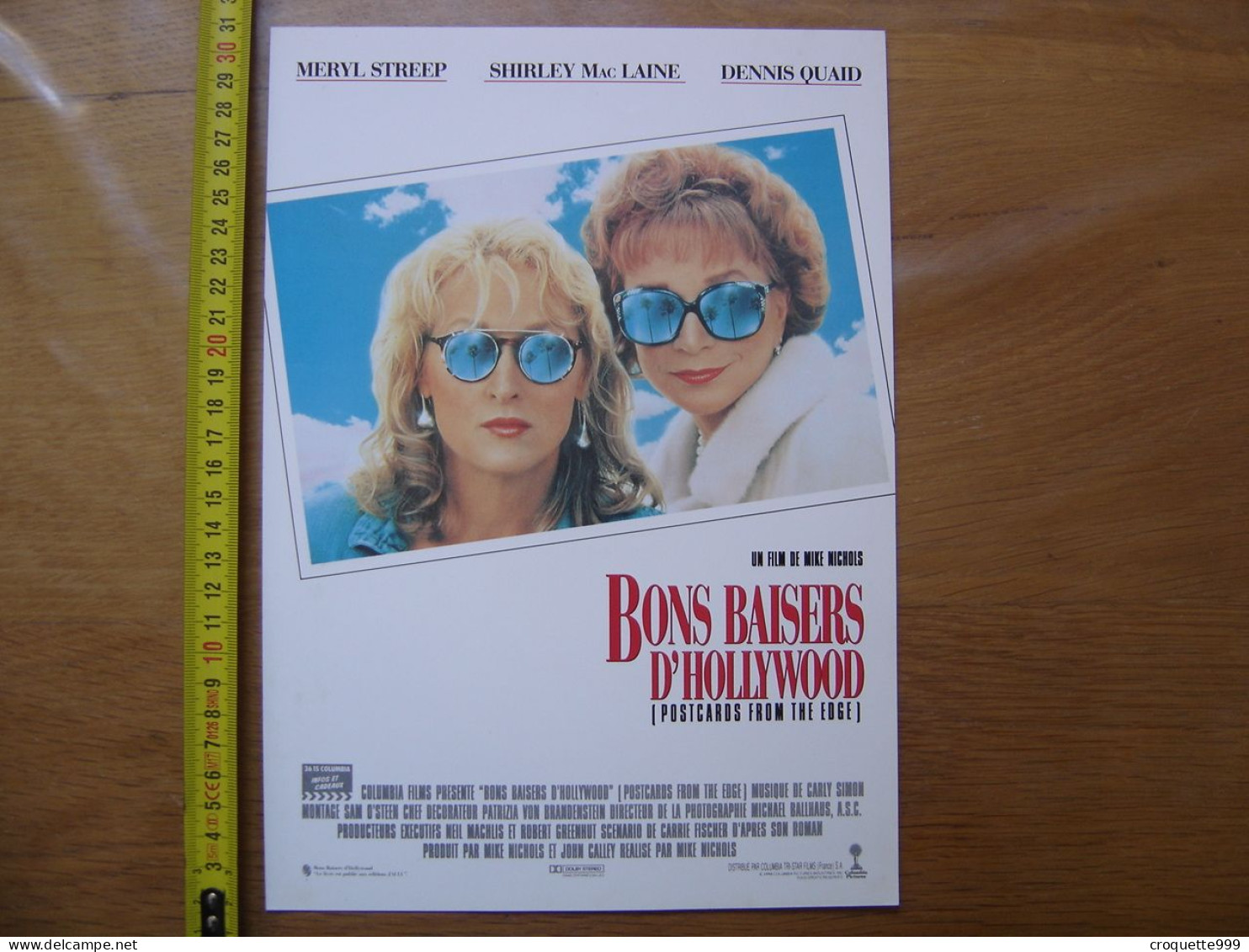 Synopsis Cinema Movie BONS BAISERS D'HOLLYWOOD Streep Mac Laine Quaid Nichols - Other & Unclassified