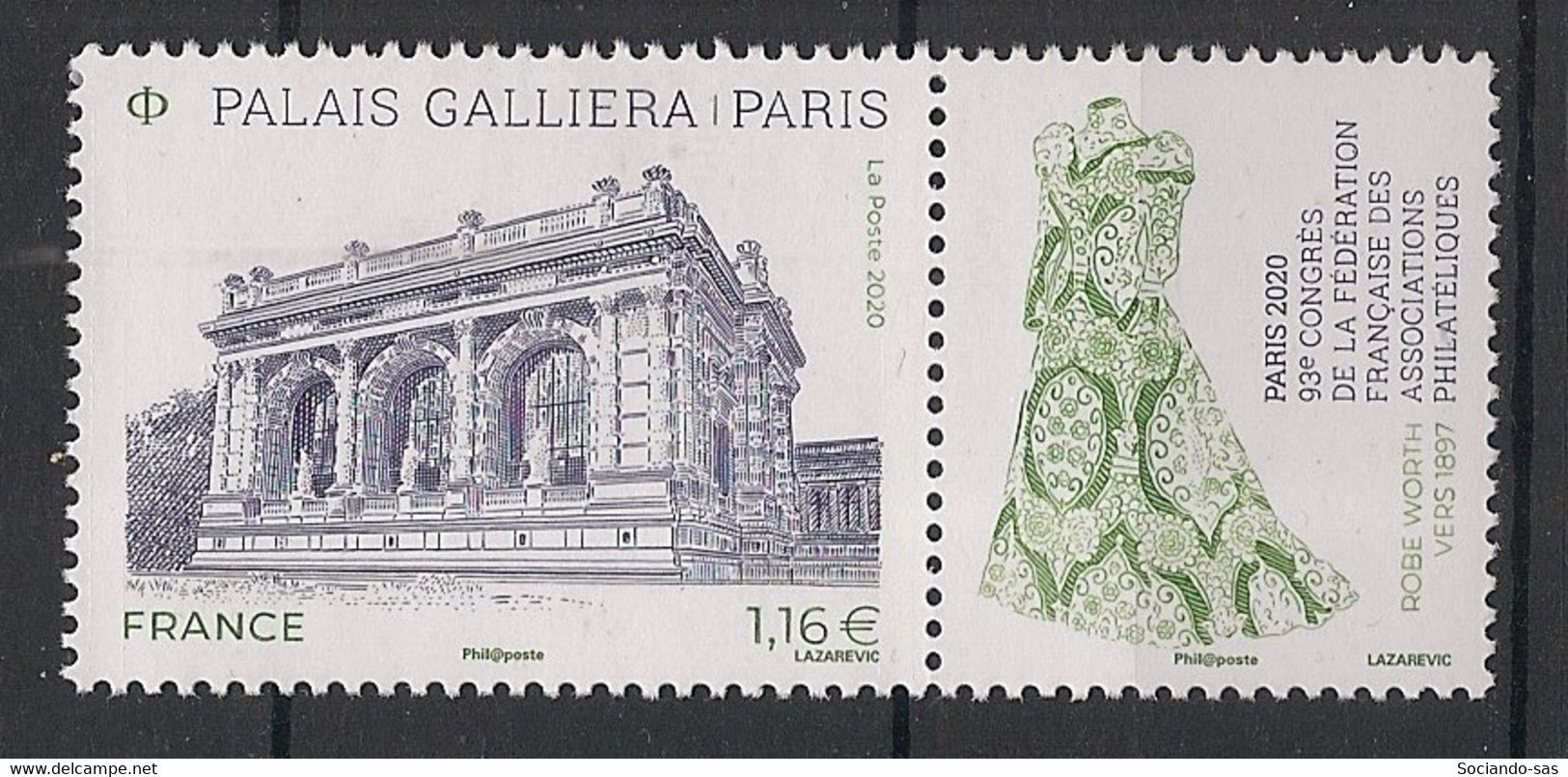 FRANCE - 2020 - N°YT. 5457 - Palais Galliera / Paris - Neuf Luxe ** / MNH / Postfrisch - Ongebruikt
