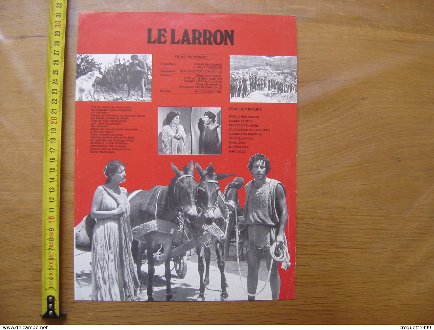 Synopsis Cinema Movie LE LARRON Montesano Fenech Lafont Festa Campanile - Sonstige & Ohne Zuordnung