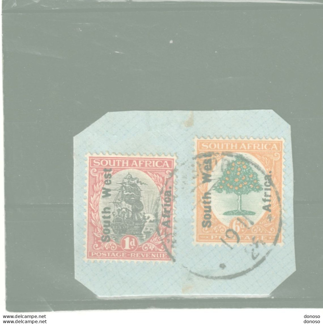 SWA SUD OUEST AFRICAIN 1926 Yvert 59 + 59 B Oblitéré, Cote Yv 7,75 Euros - South West Africa (1923-1990)