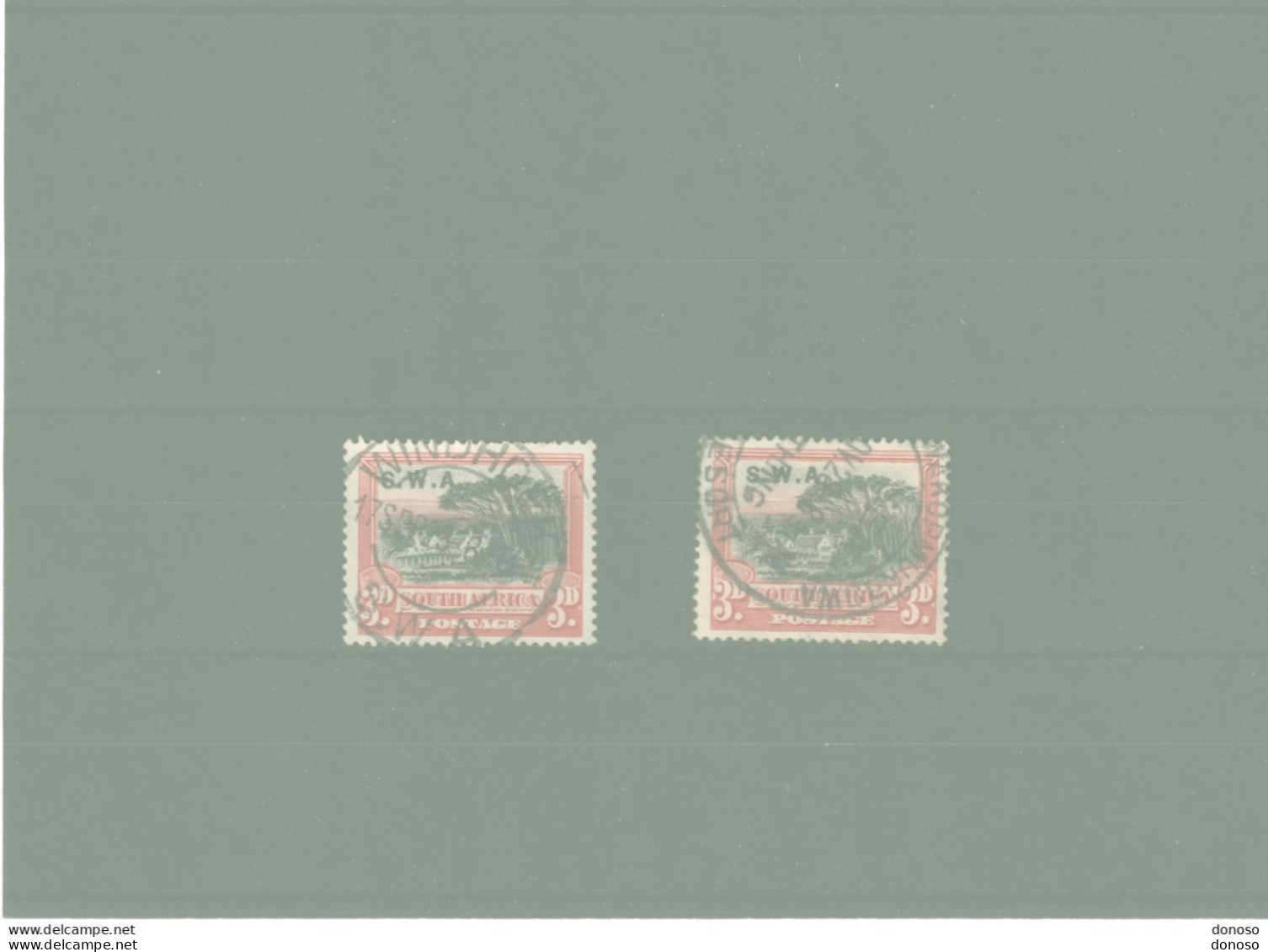 SWA SUD OUEST AFRICAIN 1927 Yvert  87 + 96 Oblitéré, Cote 4 Euros - África Del Sudoeste (1923-1990)