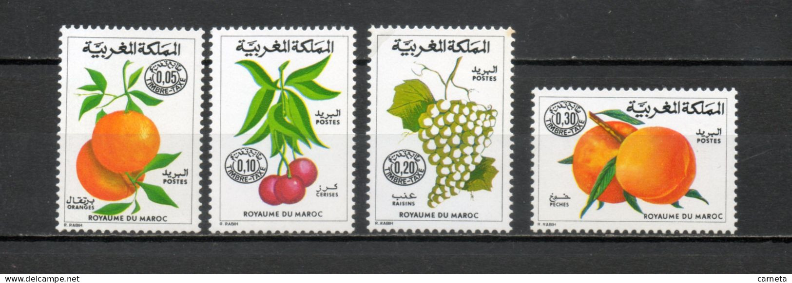 MAROC TAXE  N°  60 à 63    NEUFS SANS CHARNIERE  COTE 3.50€    FRUIT FLORE - Marruecos (1956-...)