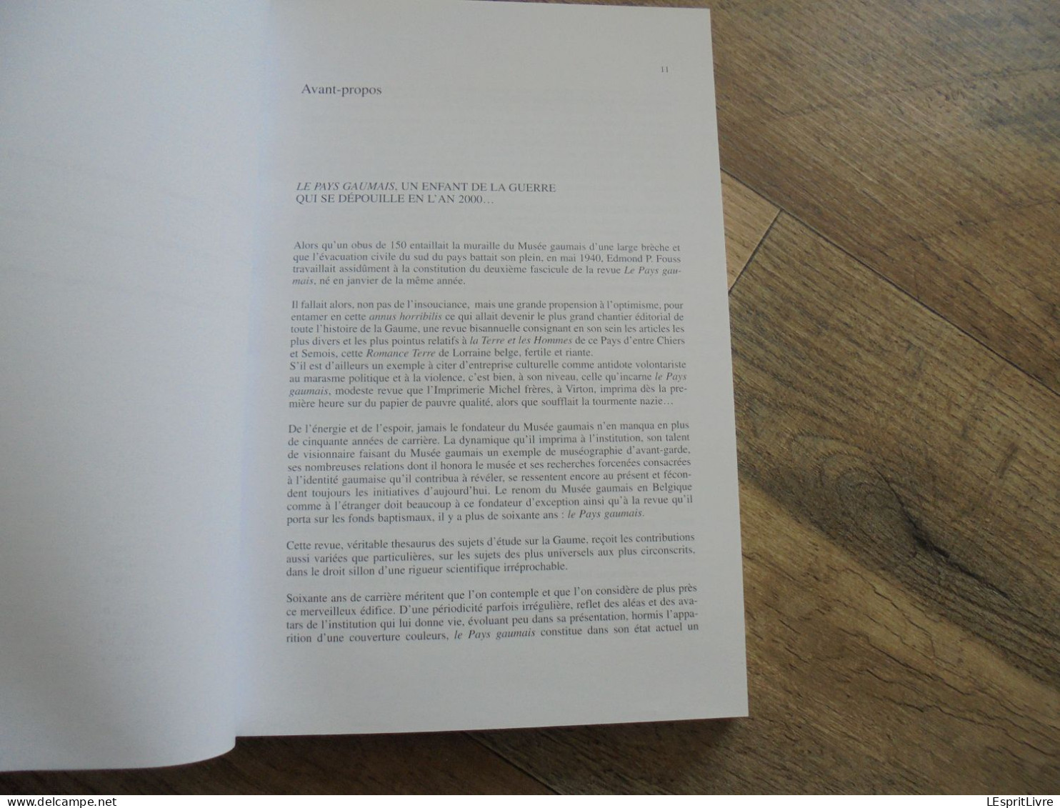 LE PAYS GAUMAIS 2001 2002 Gaume Semois Table Analytique Onosmatique Articles Publiés - Bélgica