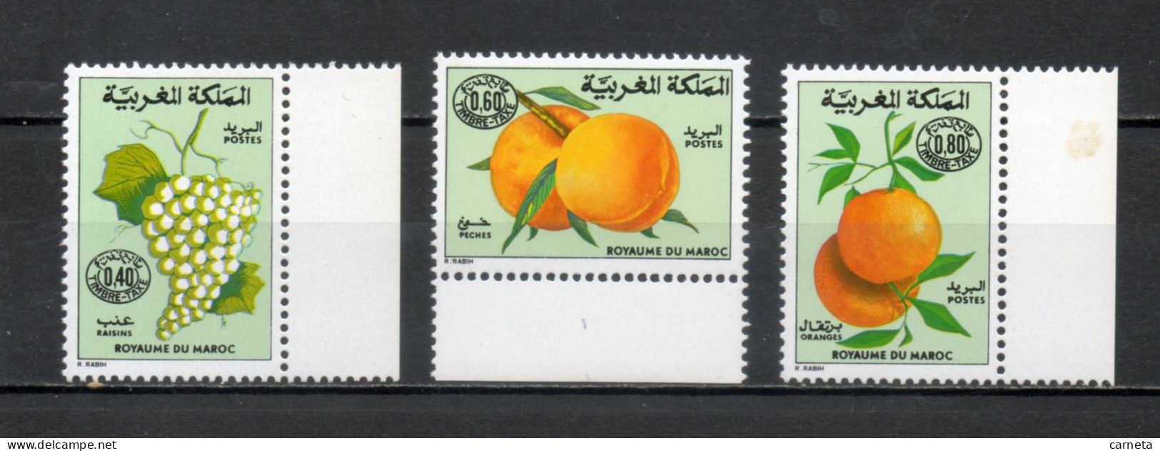 MAROC TAXE  N°  64 à 66    NEUFS SANS CHARNIERE  COTE 4.40€    FRUIT FLORE - Morocco (1956-...)