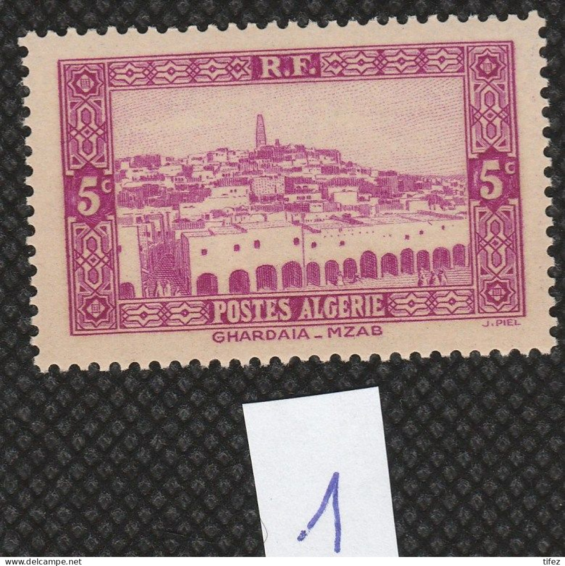 Année 1936-N°104a Neuf**MNH : Ghardaïa-M'Zab : Variété Tâche Blanche Devant Le "5" De Droite   (1) - Nuevos