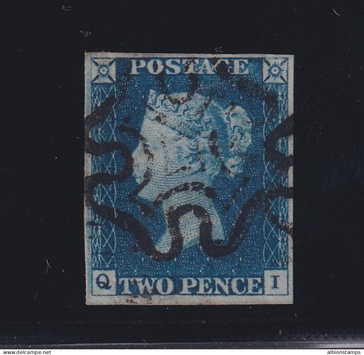 Great Britain, Scott 2 (SG 5), Used, Plate 1 - Gebruikt