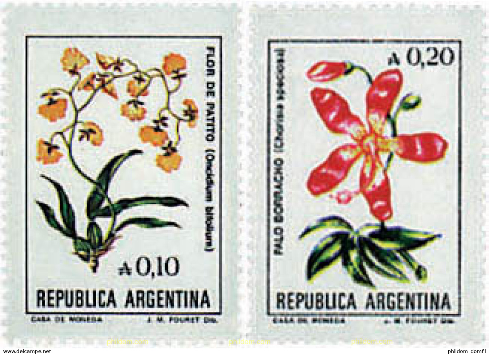 730436 MNH ARGENTINA 1985 SERIE CORRIENTE. FLORES - Unused Stamps