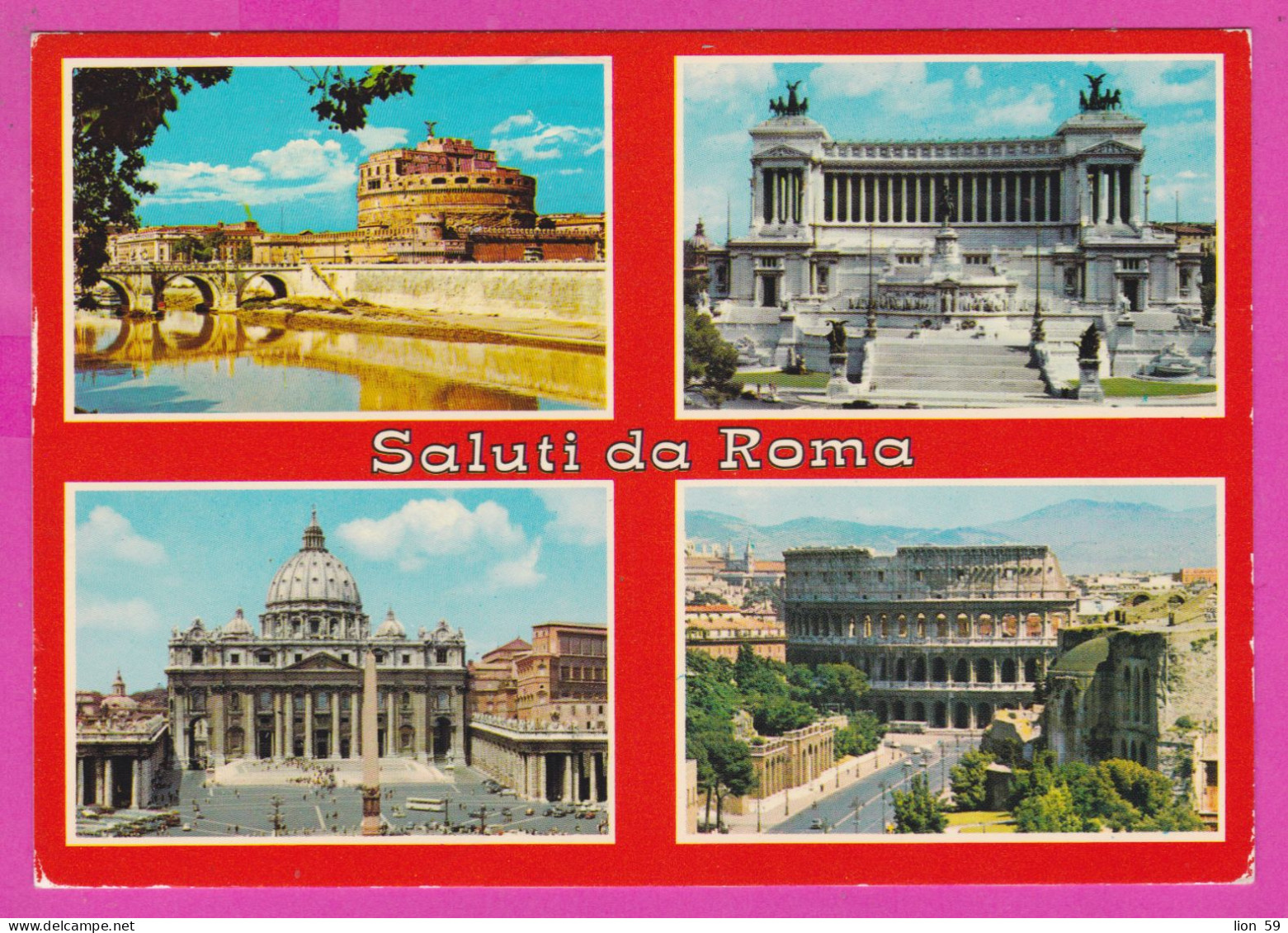 293944 / Italy - Saluti Da Roma 4 View PC 19.. USED - 30+120 L Coin Of Syracuse Italia Italie Italien - 1971-80: Storia Postale