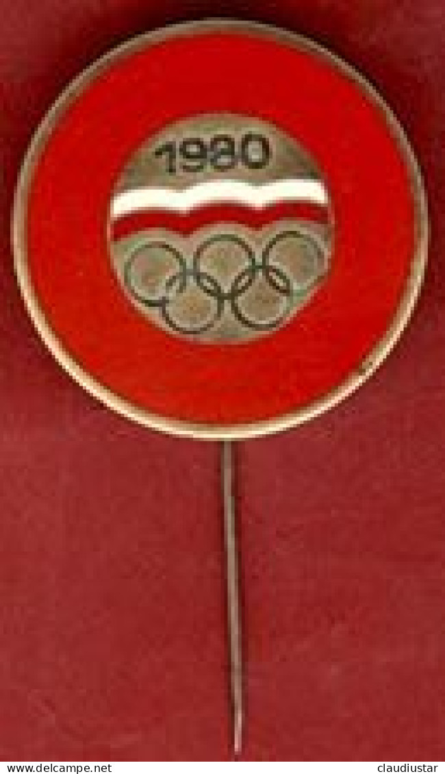 ** BROCHE  OLYMPIQUE  1980 ** - Other & Unclassified