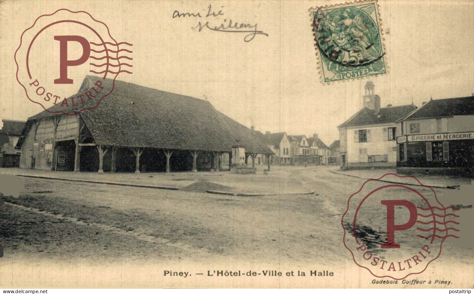 FRANCIA. FRANCE. PINEY PLACE DE L'HOTEL DE VILLE ET DE LA HALLE - Other & Unclassified