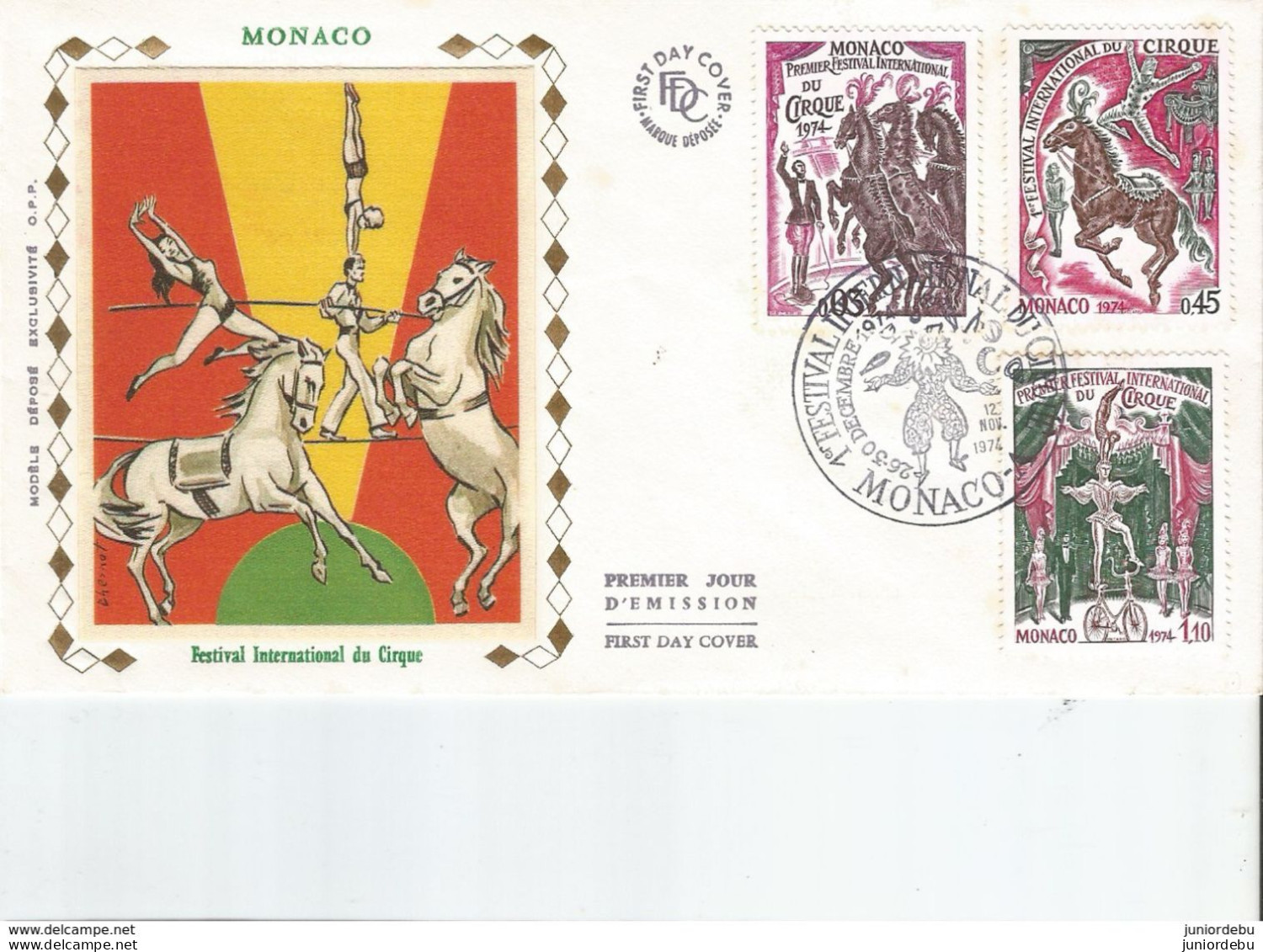 Monaco - 1st International Circus Festival - 2 FDC. ( OL 13/01/2019 ) - Lettres & Documents