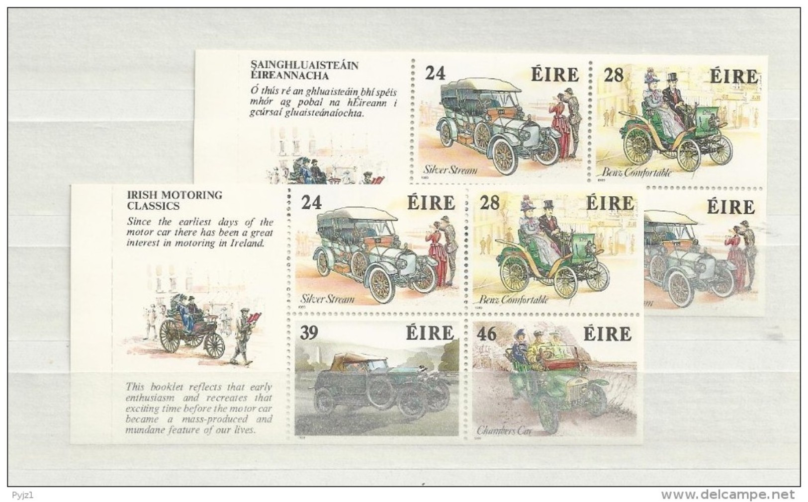 1989 MNH Ireland, Booklet Panes, Postfris** - Unused Stamps
