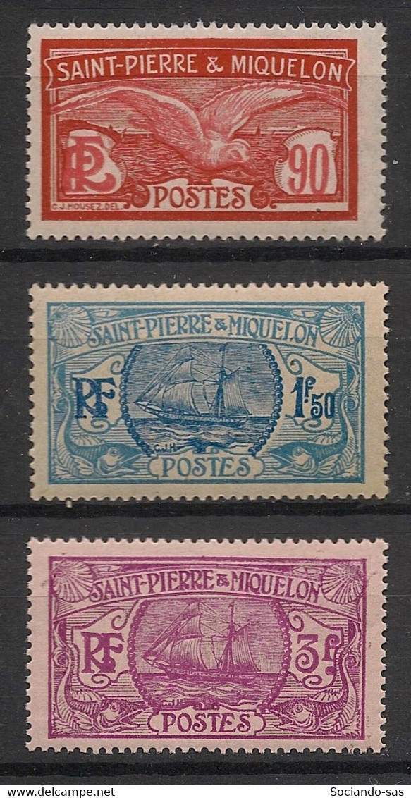 SPM - 1930 - N°YT. 129 à 131 - Série Complète - Neuf Luxe ** / MNH / Postfrisch - Unused Stamps