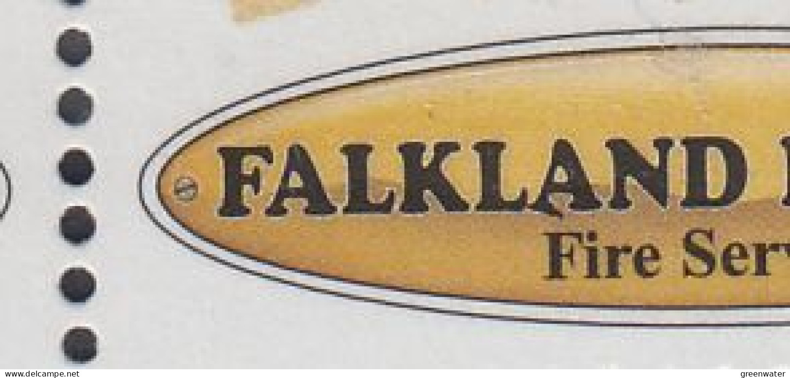 Falkland Islands 1998 Fire Service 17P (VAR) 1v Flaw On Second "A" (pos 32) Bl 4 ** Mnh (59750A) - Falkland
