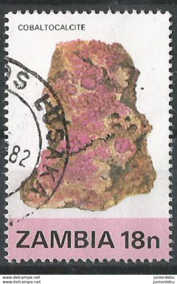 Zambia   - 1982 -Mineral ( Cobaltocalcite )  -  USED. ( Condition As Per Scan ) ( OL 26/08/2018) - Zambia (1965-...)