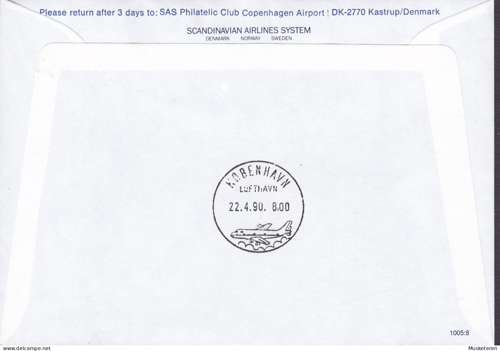 Soviet Union CCCP First SAS DC-9 Flight Erstflug RIGA - COPENHAGEN 1990 Cover Brief Lettre 8-Block !! - Briefe U. Dokumente