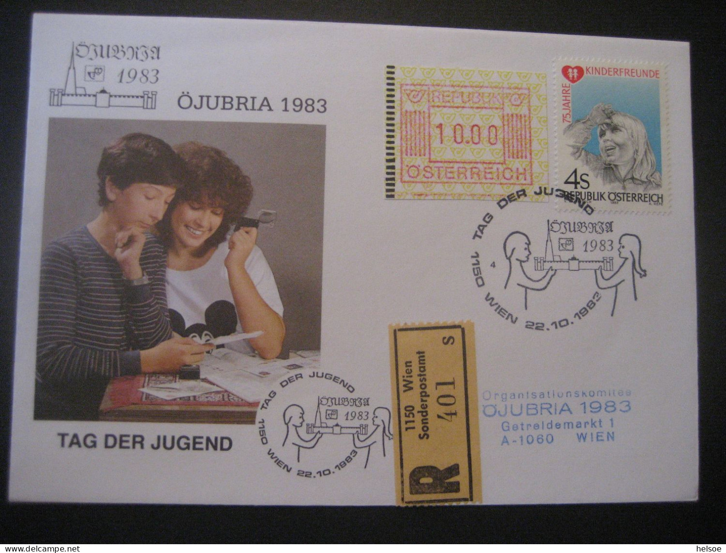 Österreich- Sonder-Beleg Tag Der Jugend, Einschreiben Mit Automatenmarke MiNr. 1 Und 1732 - Viñetas De Franqueo [ATM]