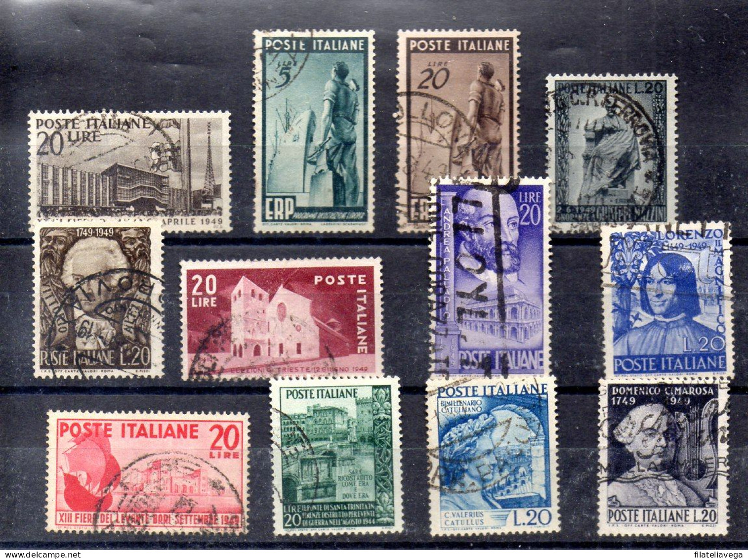 Italia Series Nº Yvert 536 + 539 + 541 + 542 + 543 +544 +546 + 547 + 548 +551 + 552 + 553 O - 1946-60: Oblitérés