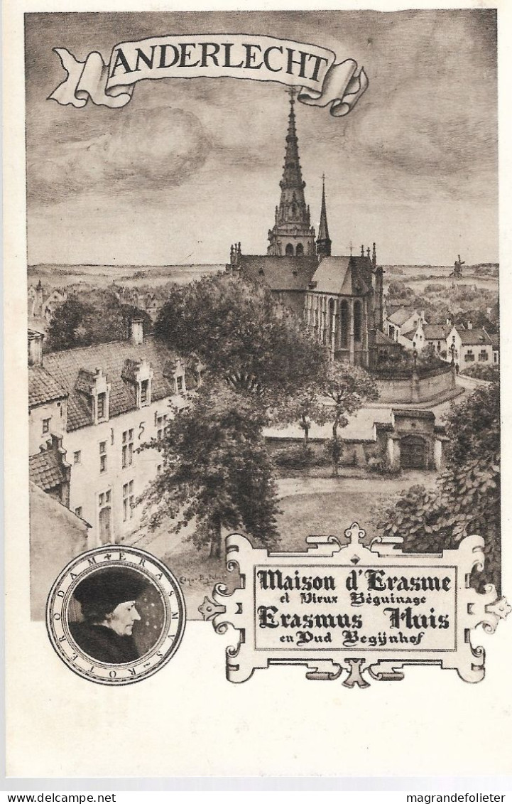 CPA CARTE POSTALE BELGIQUE BRUXELLES-ANDERLECHT MAISON D' ERASME ET VIEUX BEGUINAGE - Anderlecht