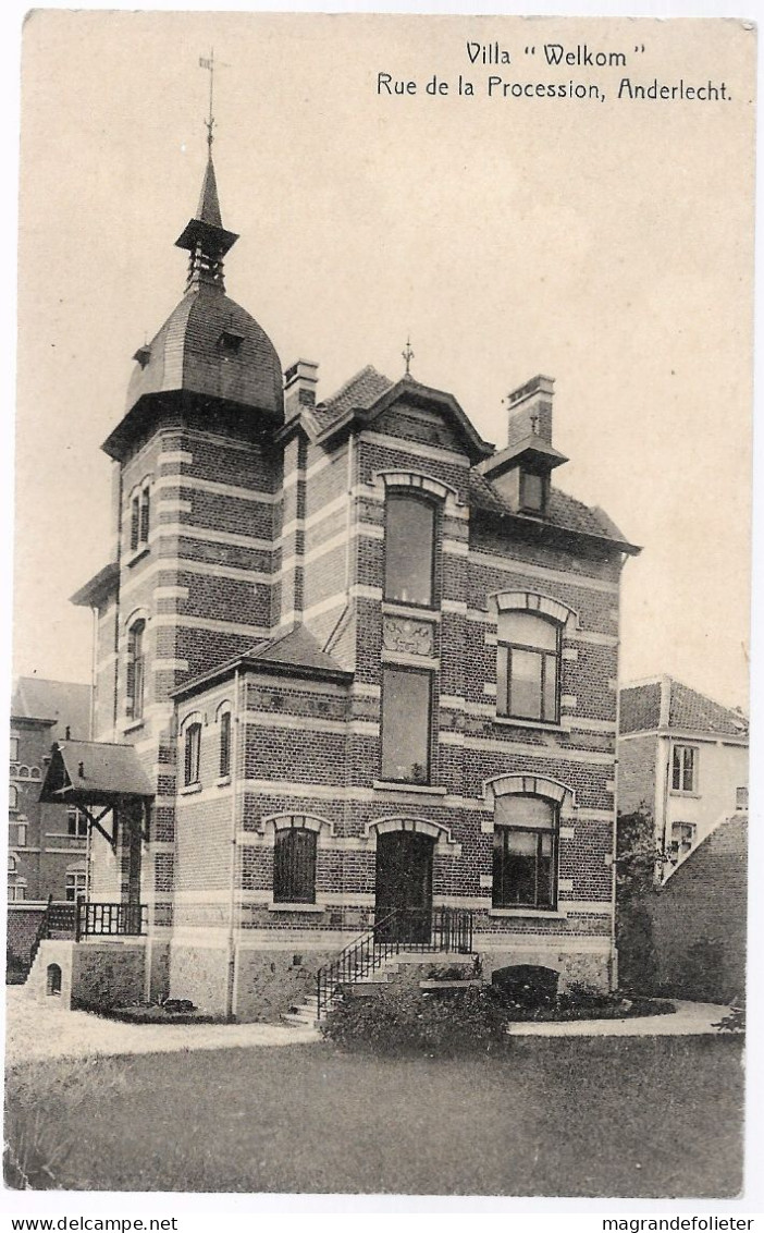 CPA CARTE POSTALE BELGIQUE BRUXELLES-ANDERLECHT VILLA " WELKOM " RUE DE LA PROCESSION - Anderlecht