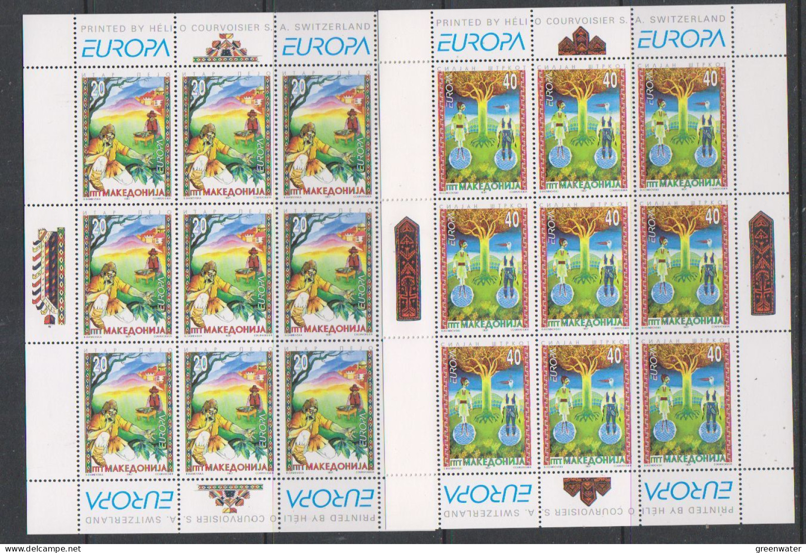 Europa Cept 1997 Macedonia 2v  Sheetlets ** Mnh (59751) ULTRA ROCK BOTTOM PRICE - 1997