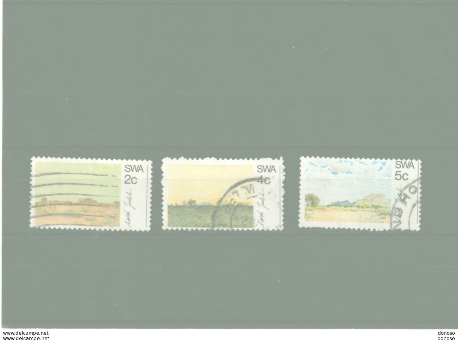 SWA SUD OUEST AFRICAIN 1973 Tableaux De Jentsch Yvert 313-315 Oblitéré Cote Yv 5 Euros - Südwestafrika (1923-1990)