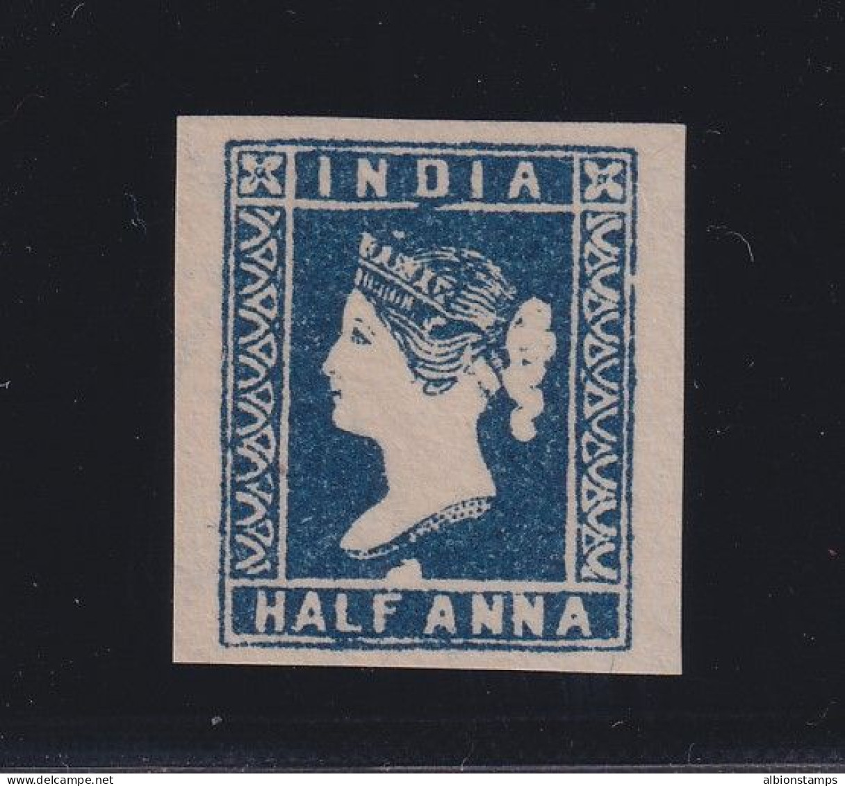 India, SG 6 (Scott 2D), Unused (NGAI), Die II, Stone C, Pos. 39, With Major Flaw - 1854 East India Company Administration