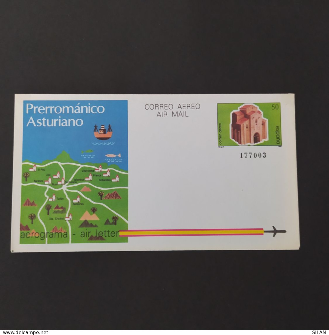 Prerrománico Asturiano- Air Letter - Aerograma - Programe 1987 España -Spain 50 PTS - Ungebraucht