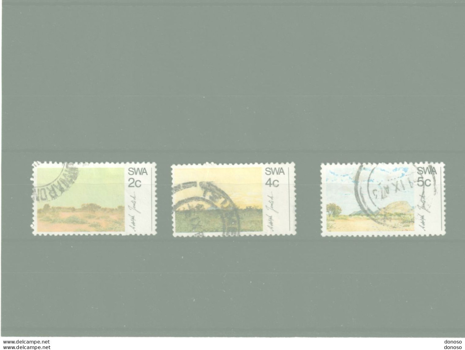 SWA SUD OUEST AFRICAIN 1973 Tableaux De Jentsch Yvert 313-315 Oblitéré Cote Yv 5 Euros - Zuidwest-Afrika (1923-1990)