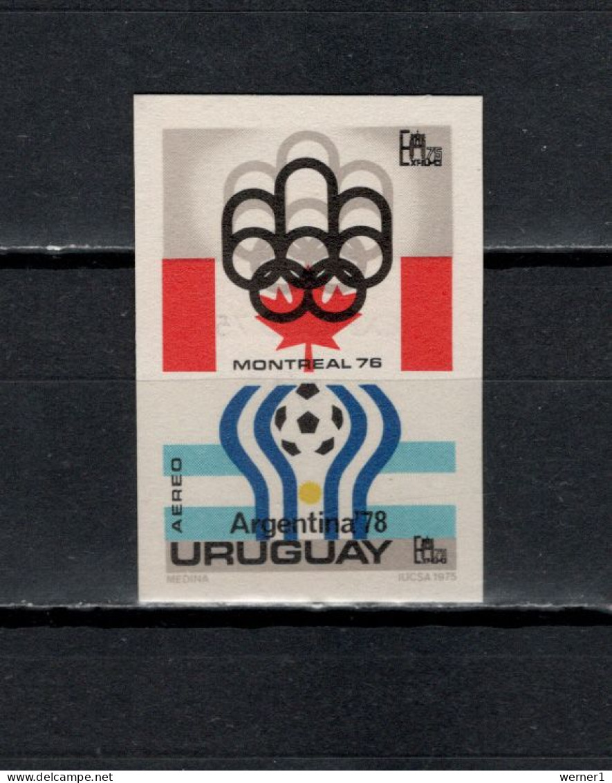 Uruguay 1975 Football Soccer World Cup, Olympic Games Montreal Stamp Imperf. MNH - 1978 – Argentina