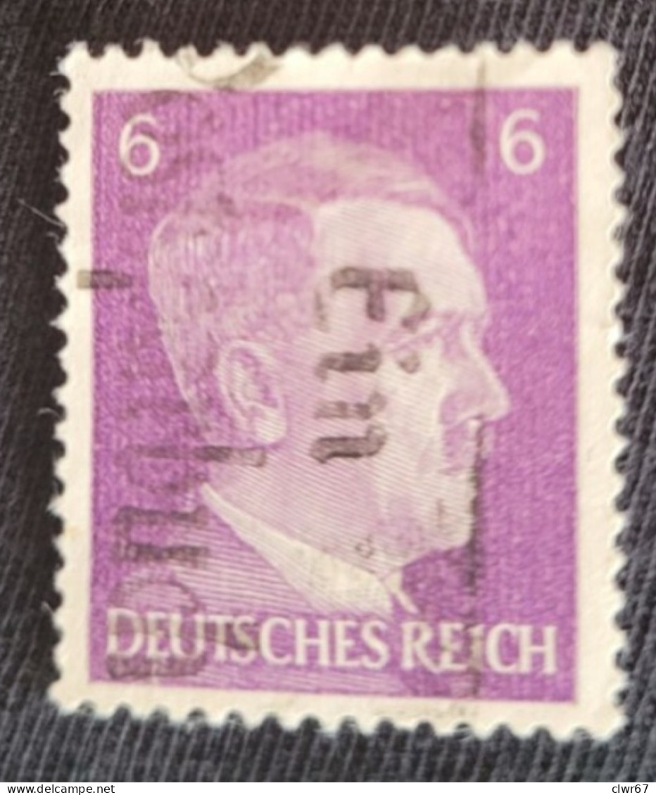 Adolf Hitler 6 Pf.,  Deutsches Reich - Gebruikt