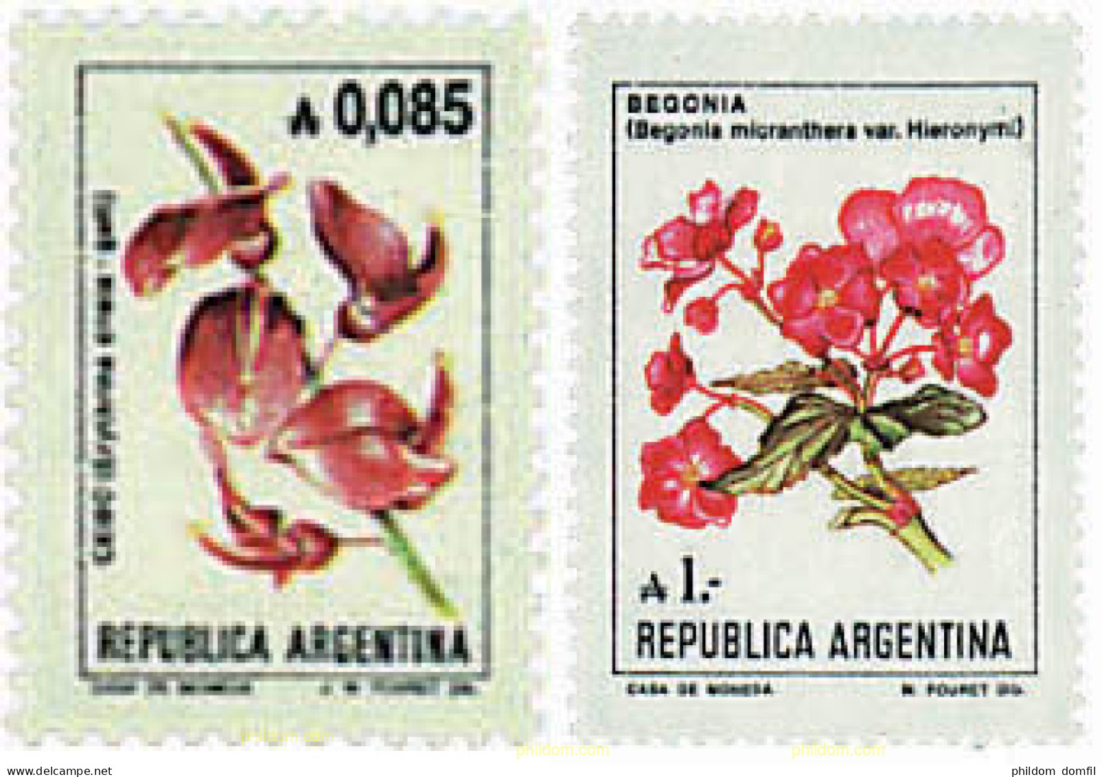 730438 MNH ARGENTINA 1985 SERIE CORRIENTE. FLORES (VIII) - Nuevos