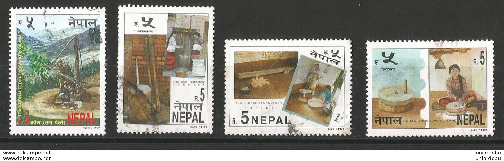 Nepal  - 1997 - Traditional Technologies  - Set Of 4 - USED. ( Condition As Per Scan ) D. ( OL 07/07/2019) - Nepal