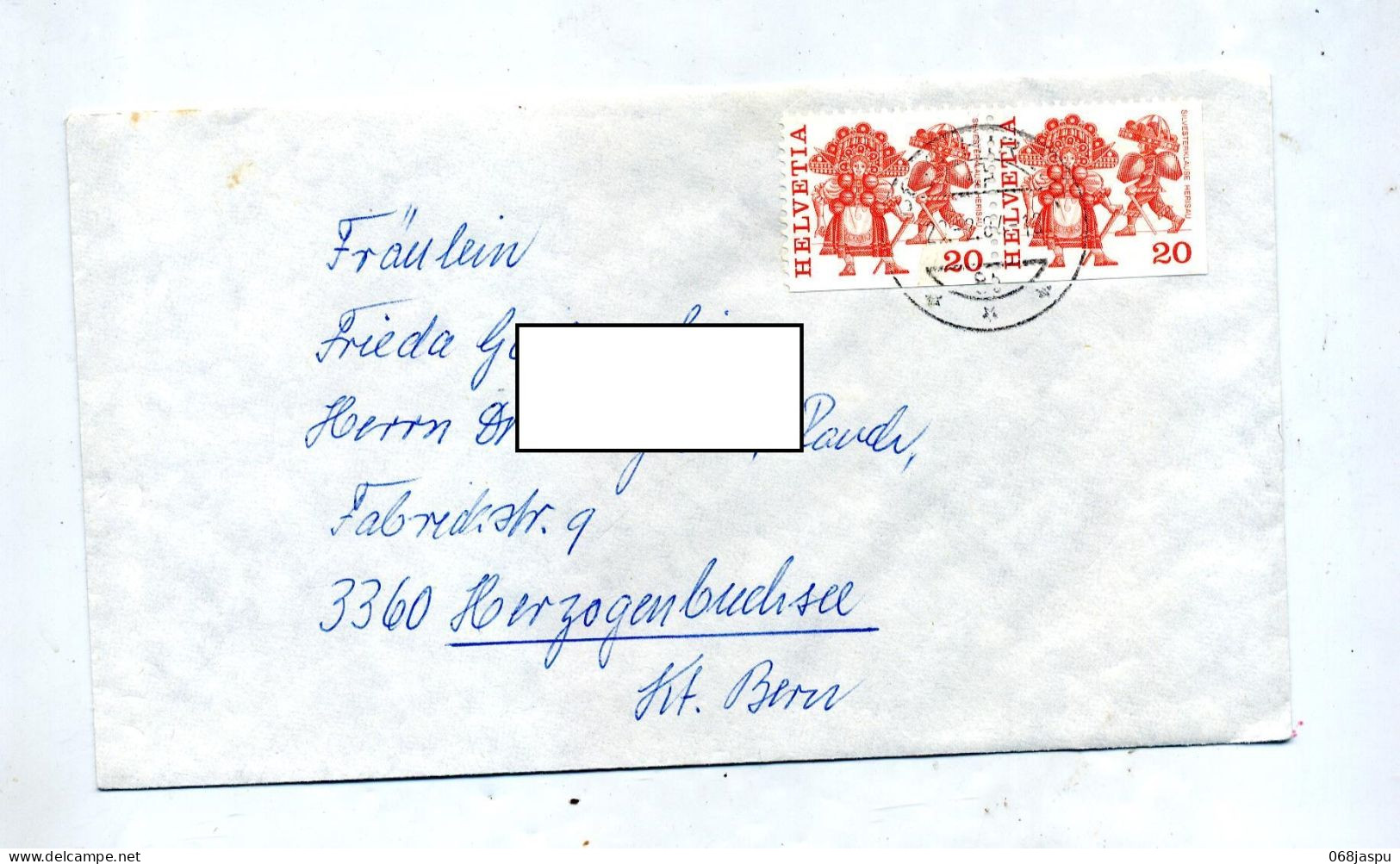 Lettre Cachet Hirzel Sur Carnet - Poststempel