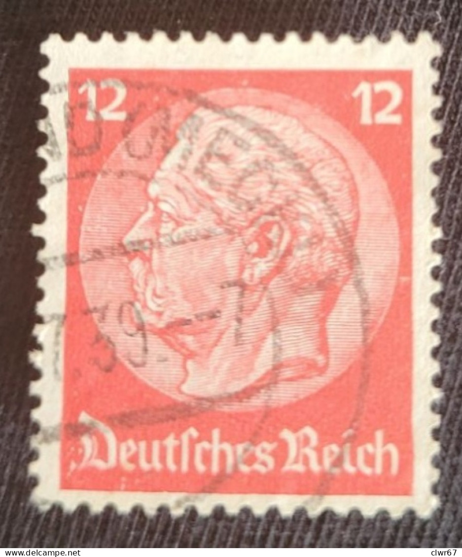 Paul Von Hindenburg 12 Pf Deutsches Reich - Usati