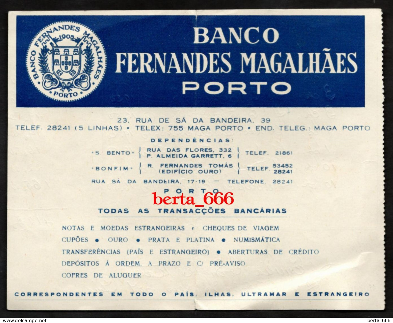 Banco Fernandes De Magalhães * Porto * Talão De Compra De Acções - Portugal